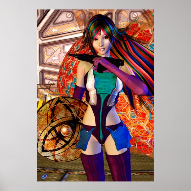 Pôster Star Beam Science Ficight Fantasy Art (Frente)