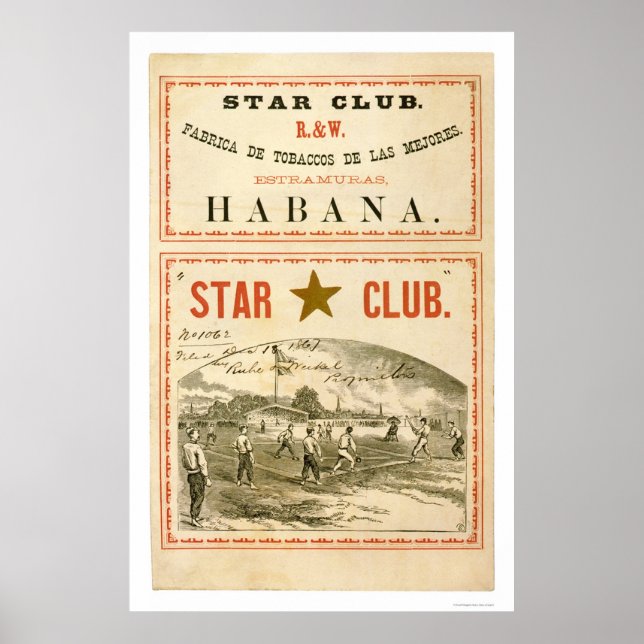 Poster Star Club Baseball 1867 (Frente)