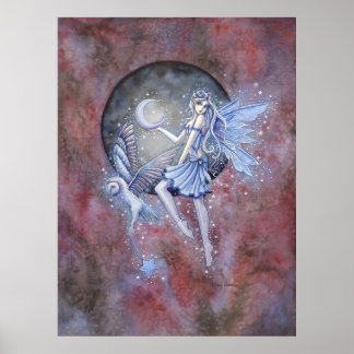 Poster Star Collector Fairy e Owl Fantasy Art