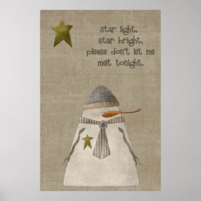 Poster Star Light, Star Bright Snowman (Frente)