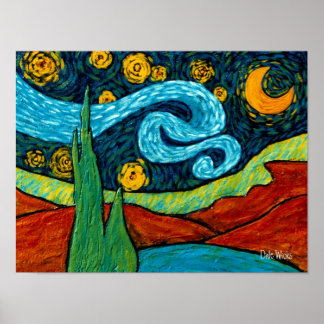 Pôster Star Lit Night Sky