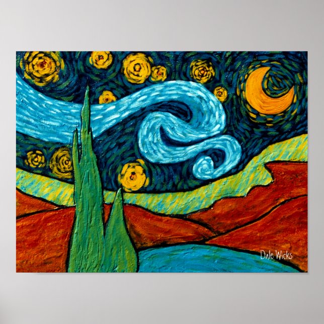 Pôster Star Lit Night Sky (Frente)