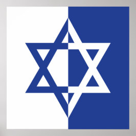 Pôster Star of David Bar Mitzvah blue and white