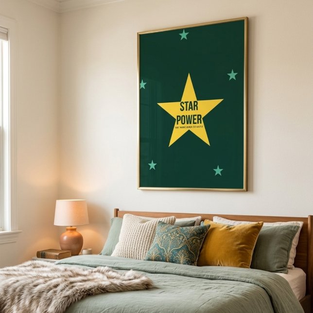 Poster Star Power — 90s Maximalist  | Retro Bedroom Art (Criador carregado)
