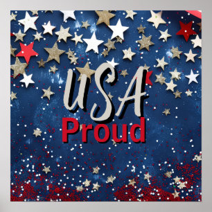 Poster Star Spanged EUA Orgulhoso