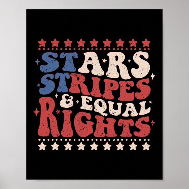 Poster Star Strips E Igualdade De Direitos Patriótico 4º  (Frente)