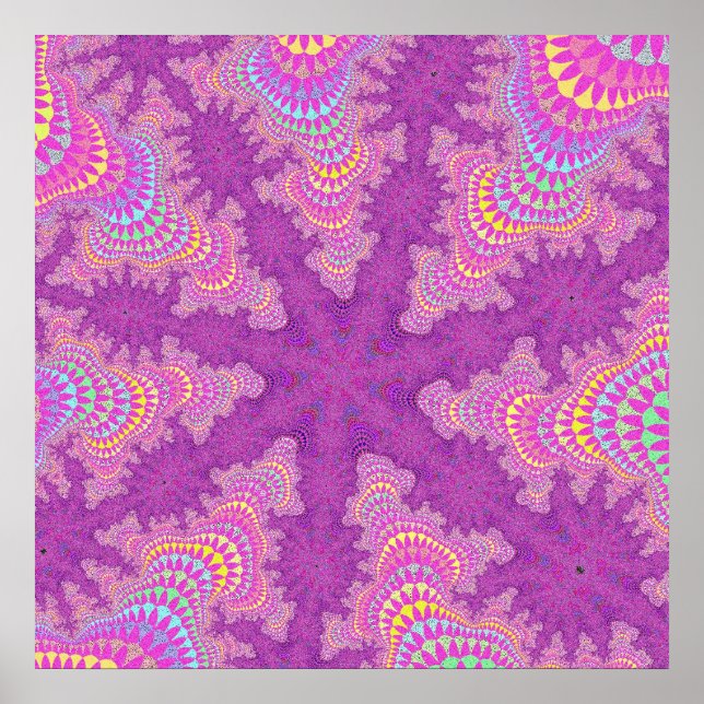 Poster Starburst Rosa (Frente)