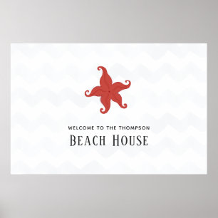 Poster Starfish Beach House Simplificador