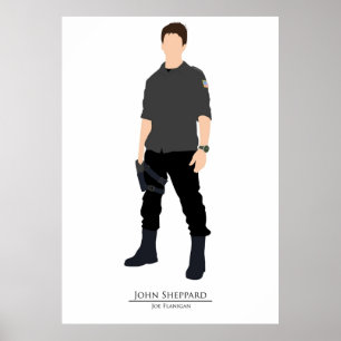 Poster Stargate Atlantis Minimalista Sheppard