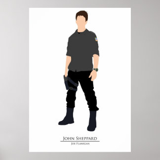 Poster Stargate Atlantis Minimalista Sheppard