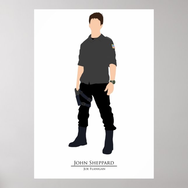 Poster Stargate Atlantis Minimalista Sheppard (Frente)