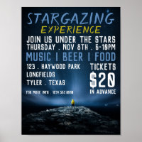 Stargazer Portrait, Planetarium Event Advertising
