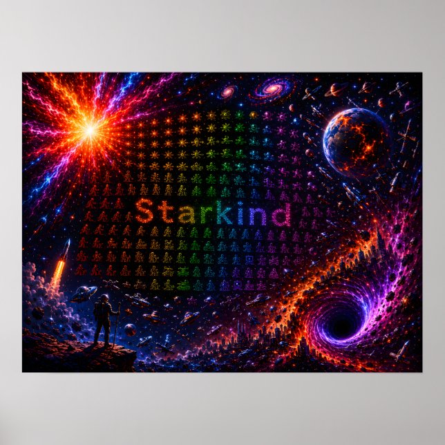 Poster Starkind – Evolução Cósmica da Vida (Frente)