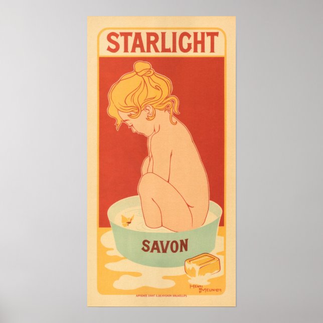 Poster STARLICE SAVON Chá Bath Soap Henri Meunier (Frente)