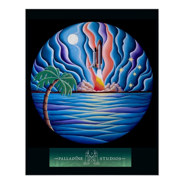 Pôster 'Starlit Journey' Poster brilhante (Frente)