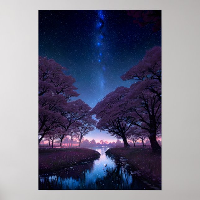 Poster Starlit Sakura Park (Frente)
