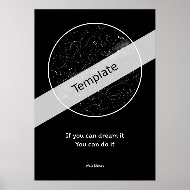 Poster StarMap360 - Mapa do céu personalizado A2 (Frente)