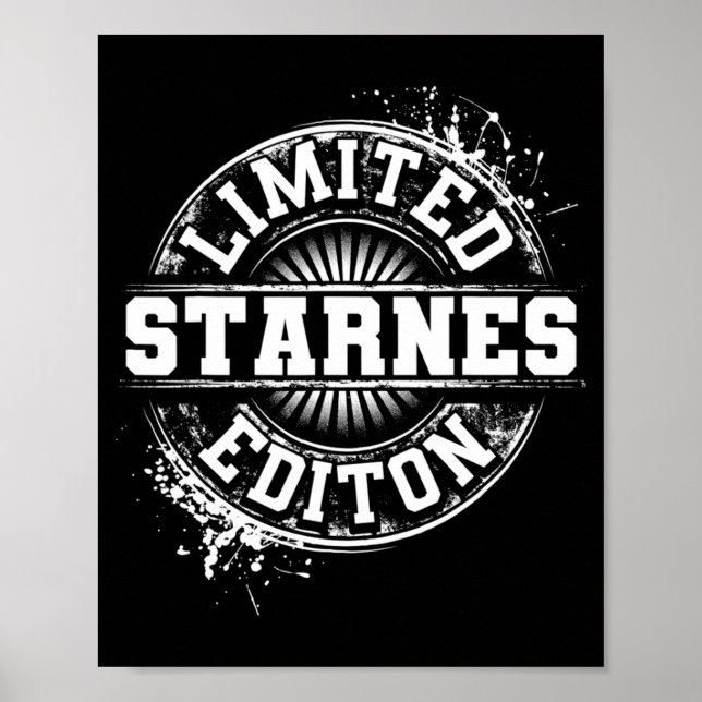 Poster Starnes Funny Surname Family Tree Birthday Gift  (Frente)