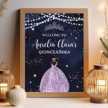 Starnight Purple Lilac Vestido Silver Quinceañera