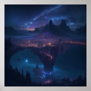 Poster Starry E Cosmic Night Sky