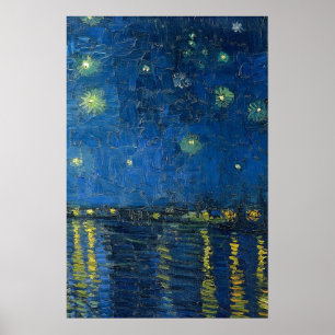 Poster Starry Harbor Skyscape Art