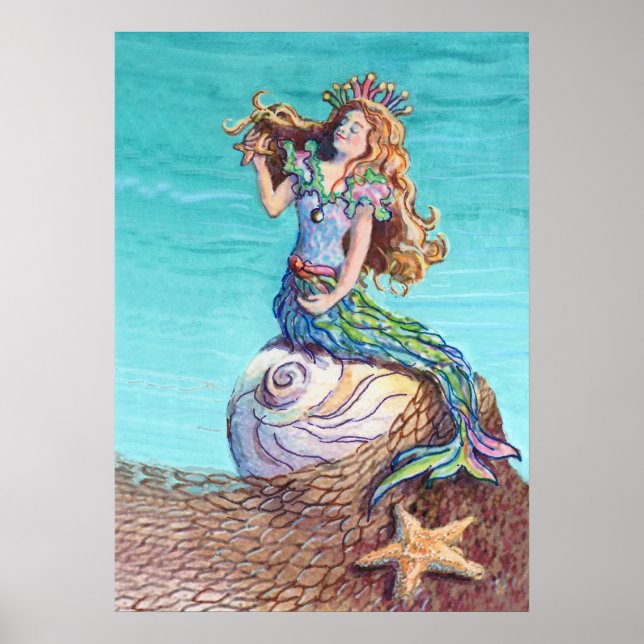 Poster STARRY MERMAID por SHARON SHARPE (Frente)