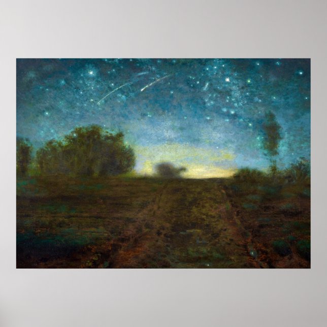 Poster Starry Night, 1850-1865 por Jean-Francois Millet (Frente)
