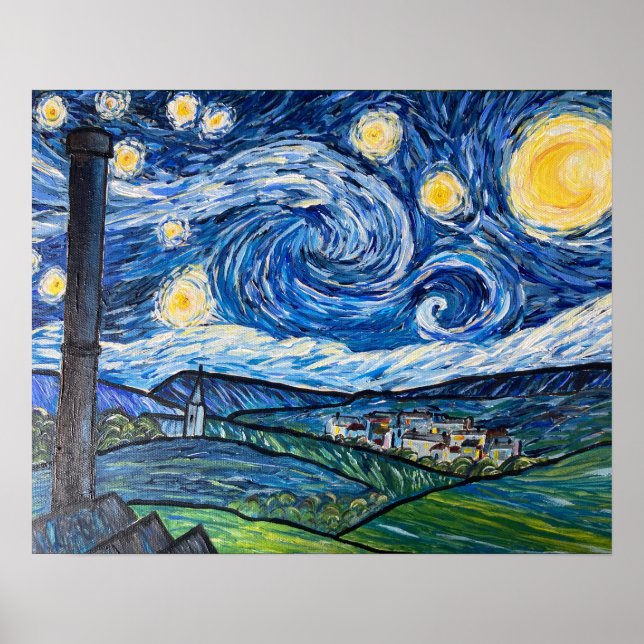 Poster Starry Night Belmont Lancashire (Frente)