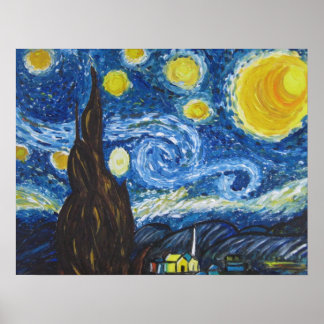 Poster Starry Night Canvas