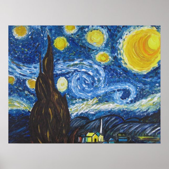 Poster Starry Night Canvas (Frente)