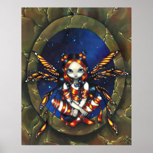 Poster Starry Night Fairy gothic fantasy art Print