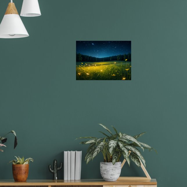Poster Starry Night Firefly Meadow (Sala de Estar 1)