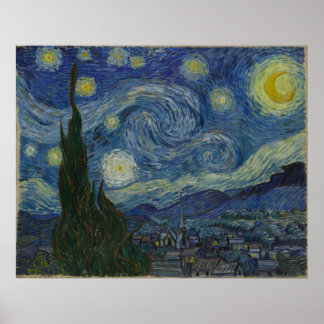 Pôster Starry Night Grande Canvas Vincent Van Gogh