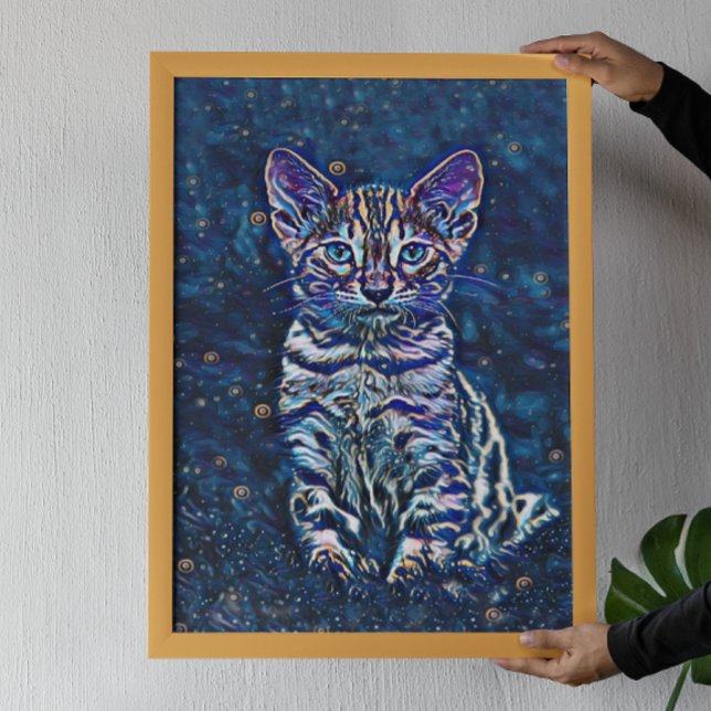 Poster Starry Night Kitten (Criador carregado)