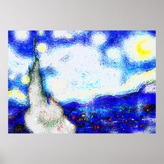 Poster Starry Night modificado 2 (Frente)