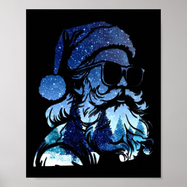 Poster Starry Night North Pole Scenere Feliz Natal Sa (Frente)