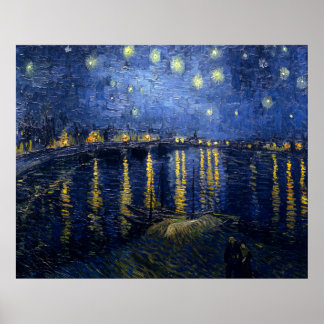 Pôster Starry Night Over the Rhone
