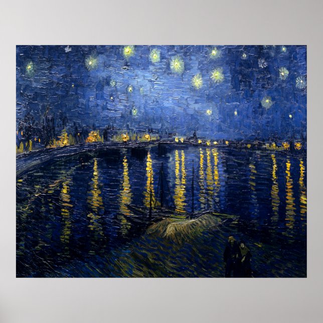Pôster Starry Night Over the Rhone (Frente)