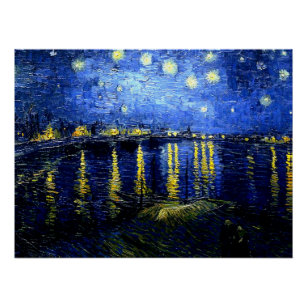 Pôster Starry Night over the Rhone por van Gogh