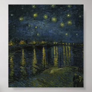 Pôster Starry Night Over the Rhone por Van Gogh