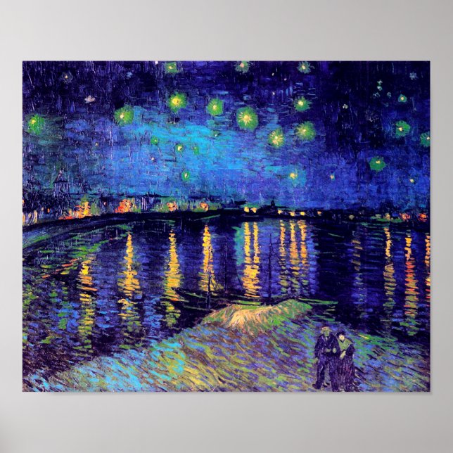 Pôster Starry Night Over the Rhone Van Gogh Fine Art (Frente)