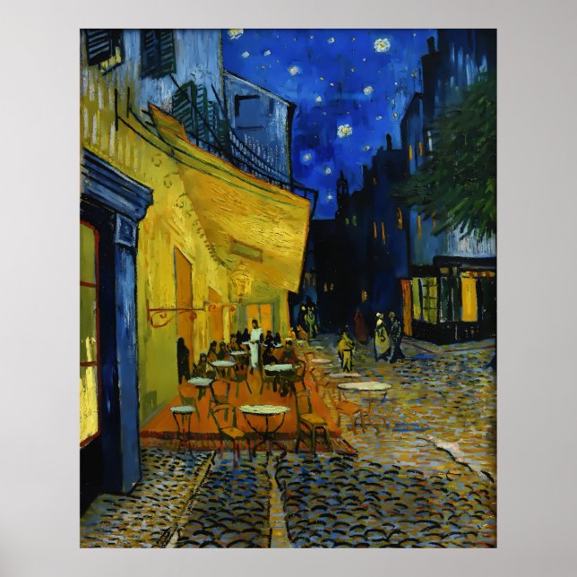 Poster Starry Night Over the Rhône - Vincent van Gogh (Frente)