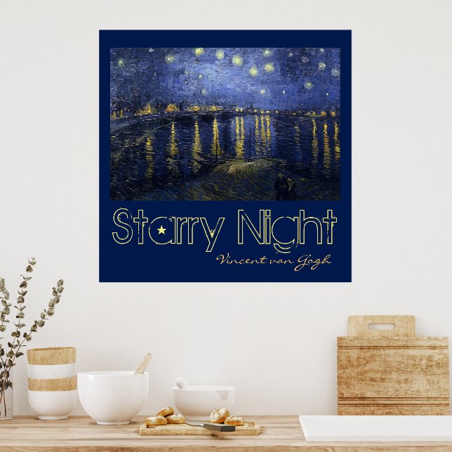 Pôster Starry Night por van Gogh (Cozinha)