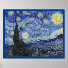 Poster Starry Night por Van Gogh, Bela Arte,