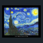 Poster Starry Night por Vincent van Gogh<br><div class="desc">Starry Night por Vincent van Gogh</div>