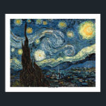 Pôster Starry Night por Vincent van Gogh<br><div class="desc">A famosa Noite Estelar,  pintada por Vincent van Gogh em 1889. O original é 29 x 36. Vimos isso de perto e pessoal. apos impressionismo impressionista pintando impressão poster</div>