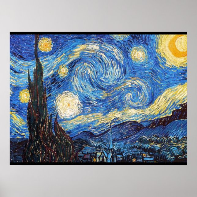 Pôster Starry Night Starry Night Abstrato Sky (Frente)