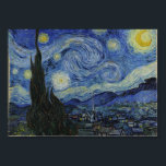 Poster Starry Night, Van Gogh, famosa pintura<br><div class="desc">Vincent Van Gogh Starry Night Poster</div>