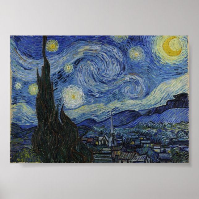 Poster Starry Night, Van Gogh, famosa pintura (Frente)