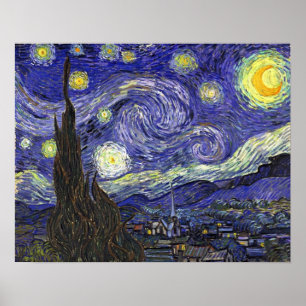 Pôster Starry Night, Vincent Van Gogh.